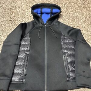 DKNY Black and Blue Puffer Jacket